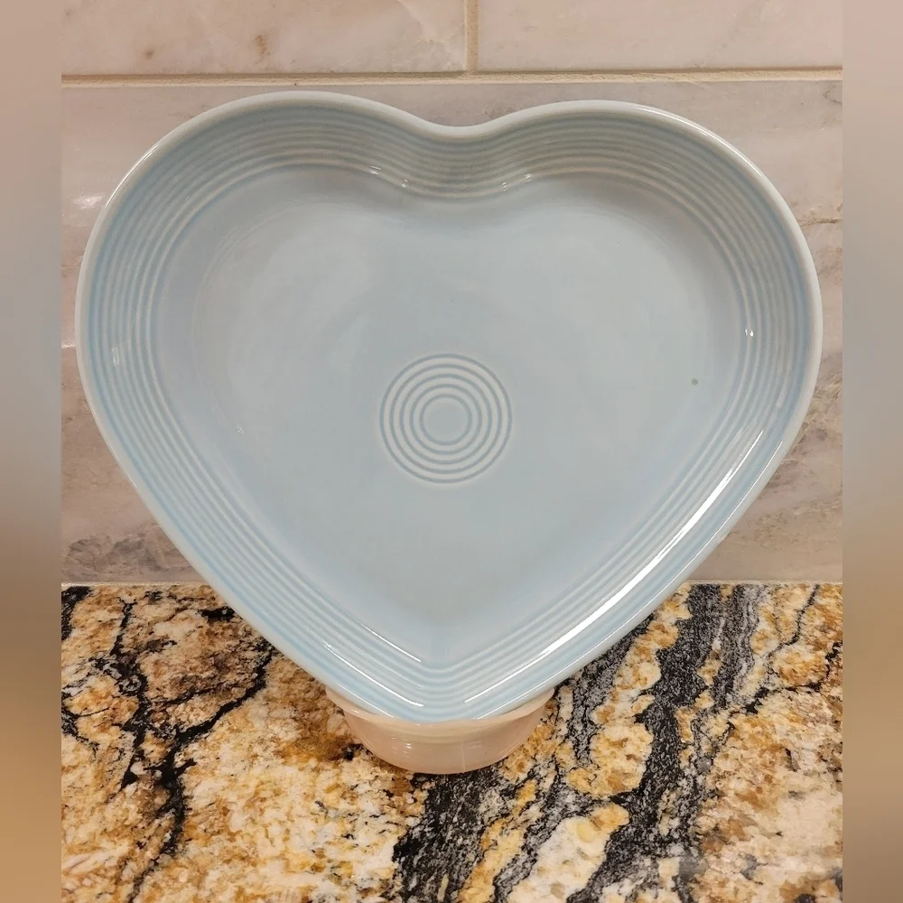 Sky Retired Fiesta 9 Inch Heart Shaped Plate